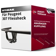Für Peugeot 307 Fliessheck Typ 3A/C (Auto Hak) Anhängerkupplung starr neu