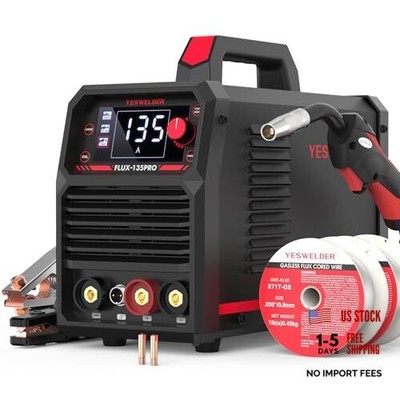 135A MIG Welder, 110V Flux Core MIG/Lift TIG/Stick 3-in-1 MIG Welder 135A