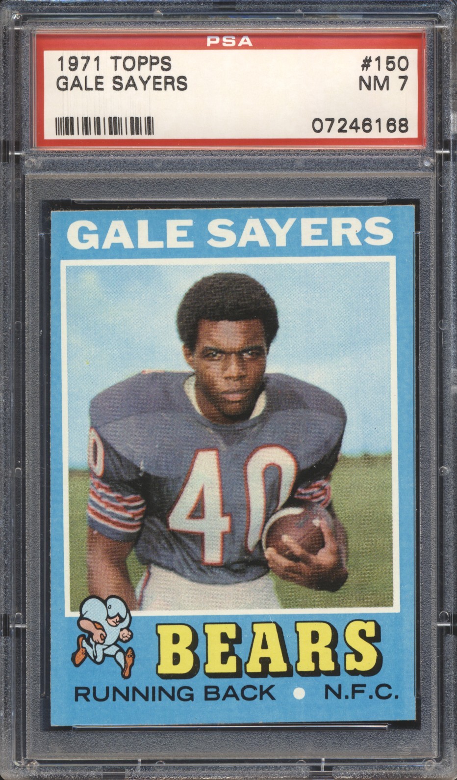 1971 Topps Football Gale Sayers #150 PSA 7 BEARS NM HOF