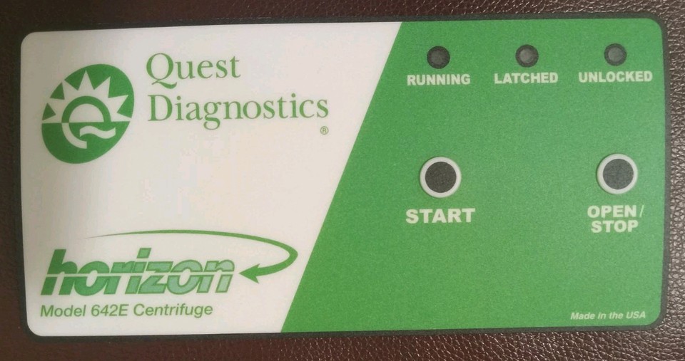 Drucker Diagnostics Front Panel Label For 642E (Quest labels) | eBay
