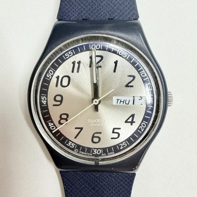 Swatch Originals, RUNNING, 2008  Time in Blue  Quartz Watch, Day/Date, Swiss