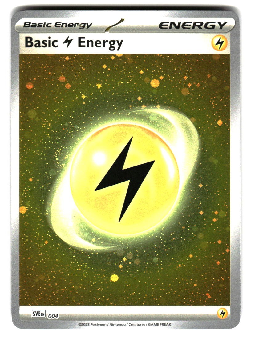 Basic Lightning Energy (Cosmos Holo) Holofoil Pokemon NM [SVE - 004]