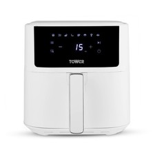 Image of Tower T17169WHT Vortx Air Fryer with Digital Control Panel, 8 6L, White 
