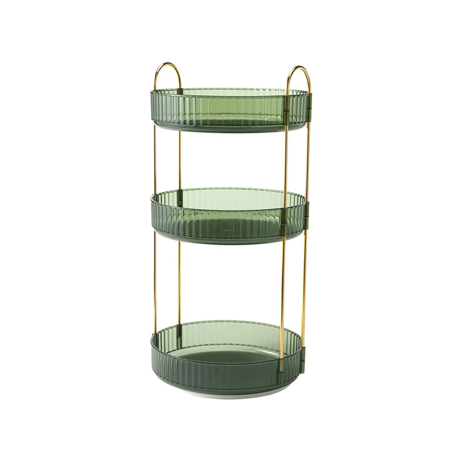 Rotating Makeup Organizer Rotatable Skincare Organizer 3 Layer Portable