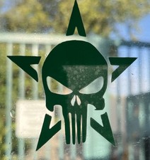 Punisher decal sticker black new