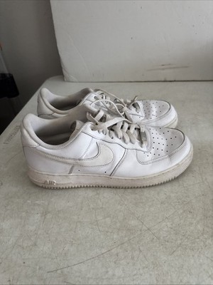 Nike AF1 Air Force Ones White Size 11 Clean Laces, Slight Crease
