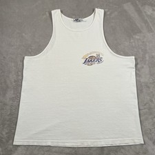 Vintage Los Angeles Lakers Shirt Mens XL White Faded NBA Finals 2000 Champions