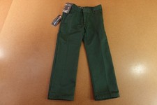 Premium Wear Boys Size 5 Green Uniform Flat Front Straight Leg Pants NWT