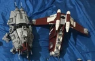 Lego Star Wars Lot AT-TE 75337 & Corusant Guard Gunship 75354 (No Minifigures)