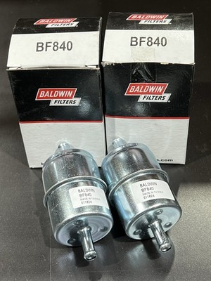 Genuine Baldwin BF840 In-Line Fuel Filter ( Lot of 2 ) New old Stock