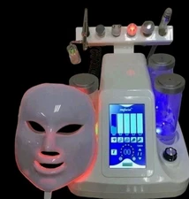 Pro-Facial LED Light Mask & Hydra Facial Anti-Aging, Skin Tightening & Firming 