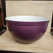 RARE*Pfaltzgraff Relativity? PLUM w/white ~EX LARGE MIXING BOWL~UNSURE TANDEM? 