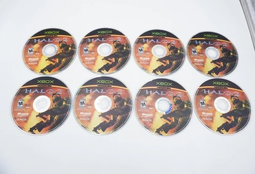 New ListingLot Of 8 Original Xbox Halo 2 Discs - Tested- Full LAN Setup