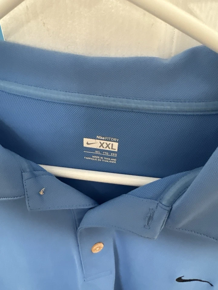 Polo para hombre Nike Dryfit azul - talla XXL Foto 2 de 4