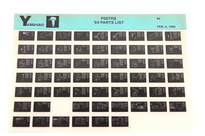 OEM Yamaha YN005-73 1994 P50TRS Parts List Microfiche