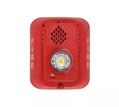 System Sensor P2RLED 12/24 VDC LED Horn/Strobe, Red, Wall Mount