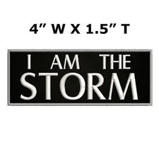 I AM THE STORM PATCH EMBROIDERED IRON-ON APPLIQUE WARRIOR SPIRIT