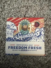 Dr. Squatch Men's Bar Soap Freedom Fresh Wash 5 Oz