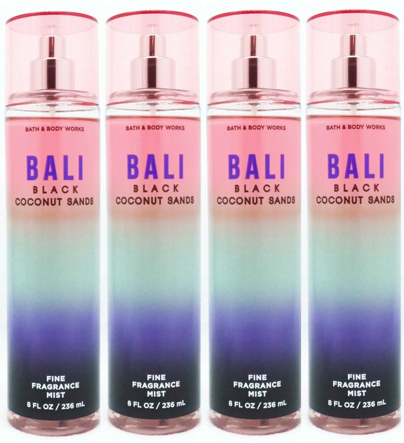 4 Bath & Body Works BALI BLACK COCONUT SANDS Fine Fragrance Mist Spray