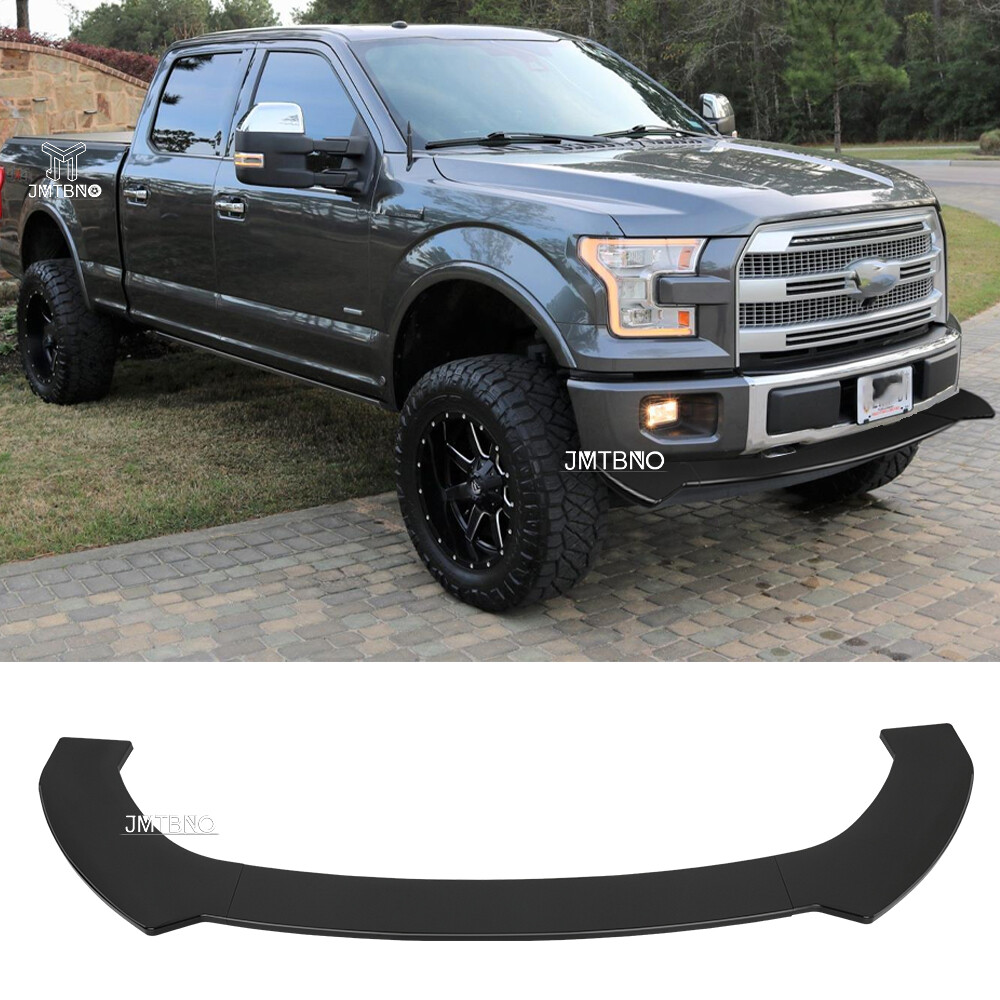 Gloss Black For Ford F150 F-150 Truck Front Bumper Lip Splitter Spoiler Body Kit
