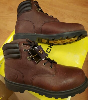 Mens Rucks Leather Brown  Steel Toe  Boots 11M Toe R5020  Work Hike New 