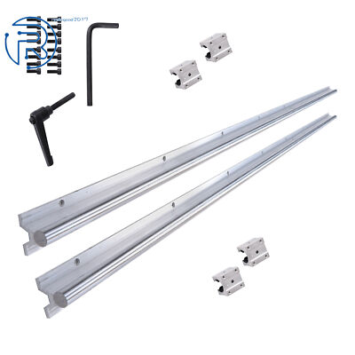 2Pcs SBR16-1500mm Linear Guide Rails with 4Pcs SBR16UU Bearing Blocks New