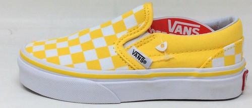 yellow checkered vans size 4