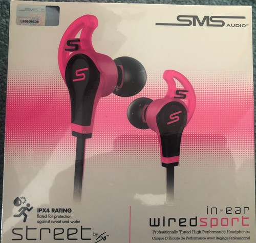 Brand New SMS Audio Street By 50 Cent Sport Earphones Professionally Tuned High - Afbeelding 1 van 2