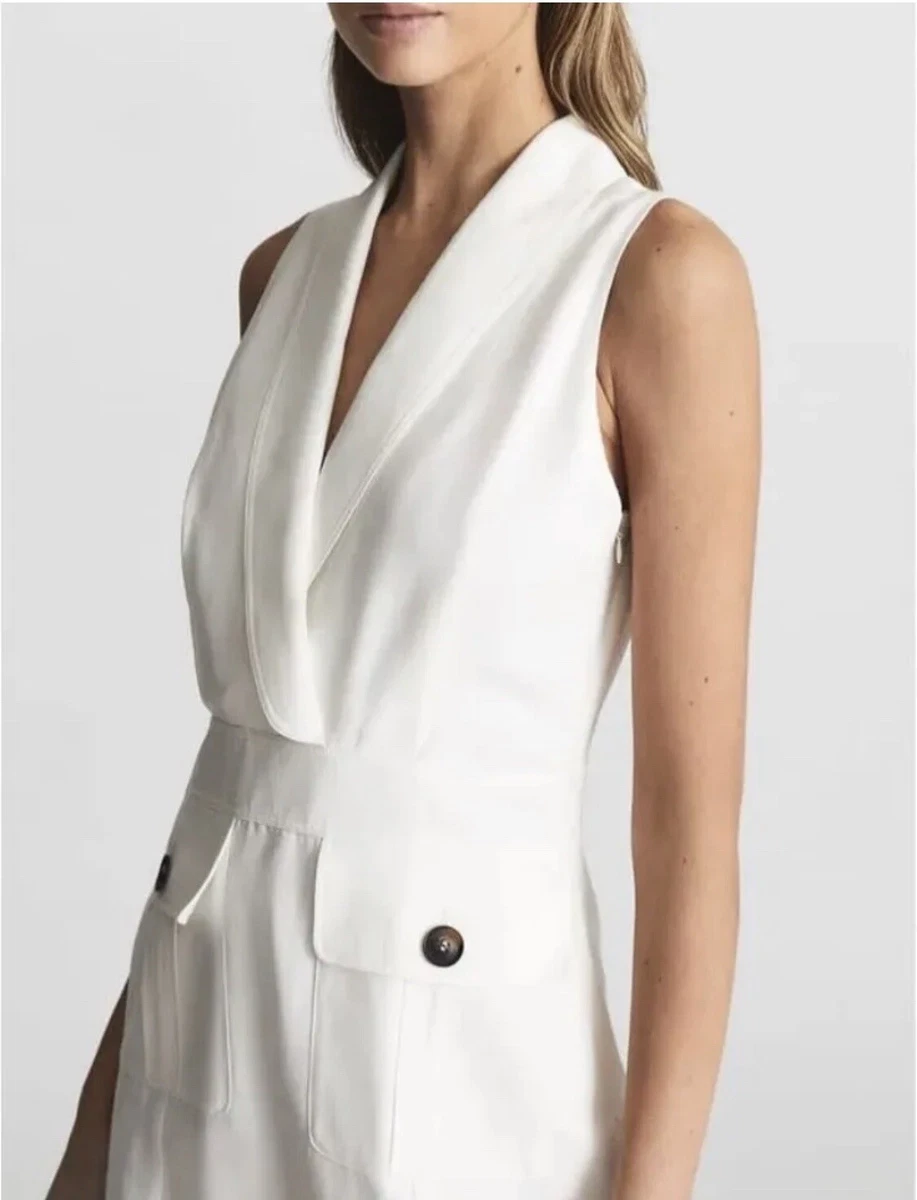 Reiss white hot sale tuxedo dress
