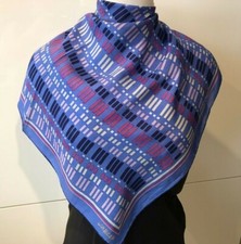 JAEGER 100 Silk Scarf 66cm x 66cm Handroll Hems Made in Italy
