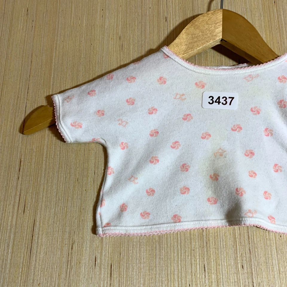 Camisa De Colección Baby Dior Niño Pequeño 13LBS Blanca Manga Corta Niña Logo Floral Años 90 Foto 2 de 4