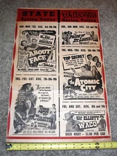 Vintage Spring Valley MN State DIZZY DEAN BASEBALL Drive In Movie Theatre Poster