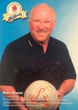 Autogramm Uwe Seeler Vize Weltmeister 66 Fußball Hamburger SV HSV color  222 xyz