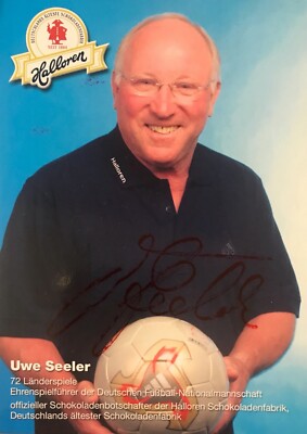 Autograph Uwe Seeler vice world champion 66 football Hamburger SV HSV color 222 XYZ