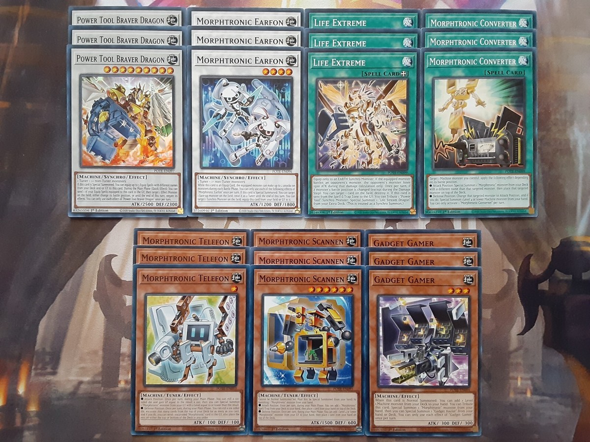 Yugioh Morphtronic Deck Core 21 Card Power Tool Braver Dragon Telefon  Earfon Leo