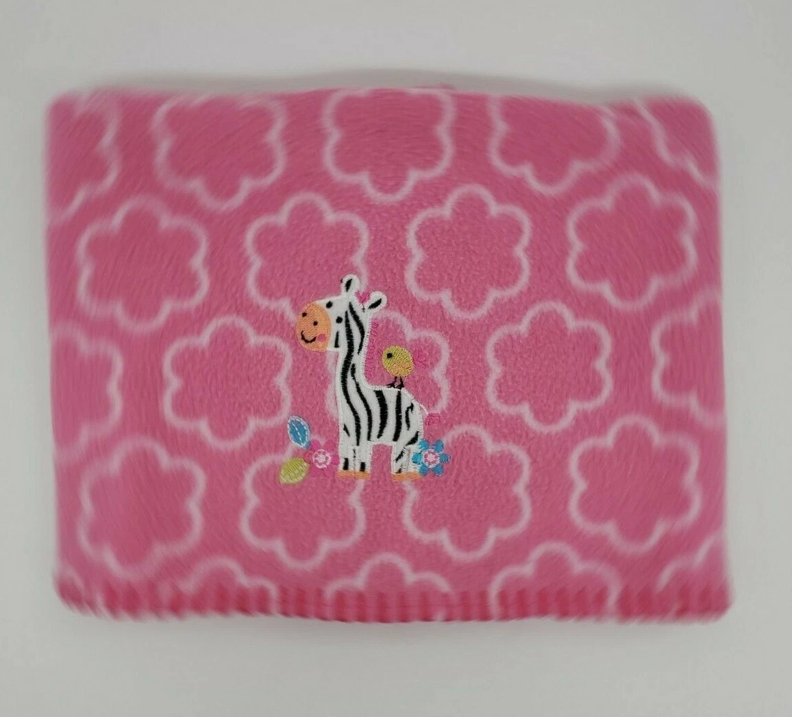 Zebra blanket clearance with pink trim
