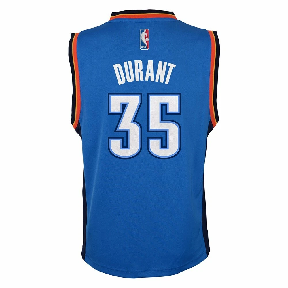 doloroso azufre Accesible Kevin Durant Oklahoma City Thunder NBA adidas Replica Blue Jersey Youth  (4-7) | eBay