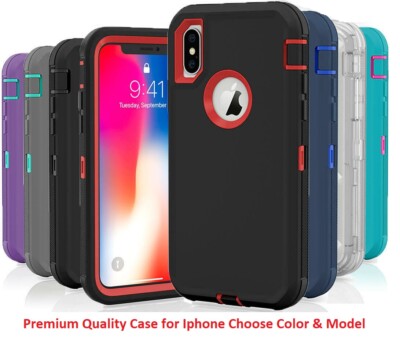 Shockproof Hybrid Hard Rugged TPU Defender Case For Apple