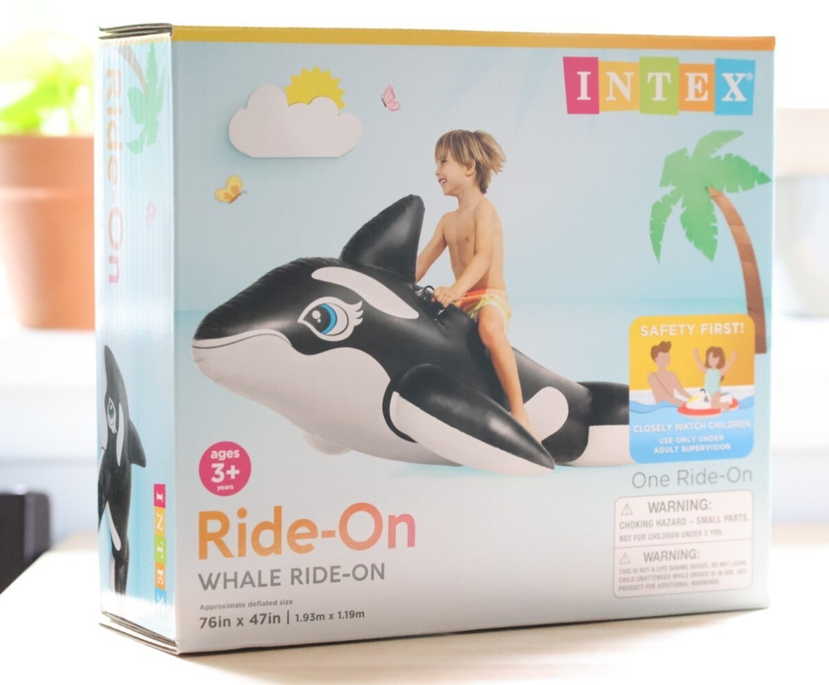 NIB Intex Ride-On Whale Pool Toy Inflatable Orca Pool Float 58561EP