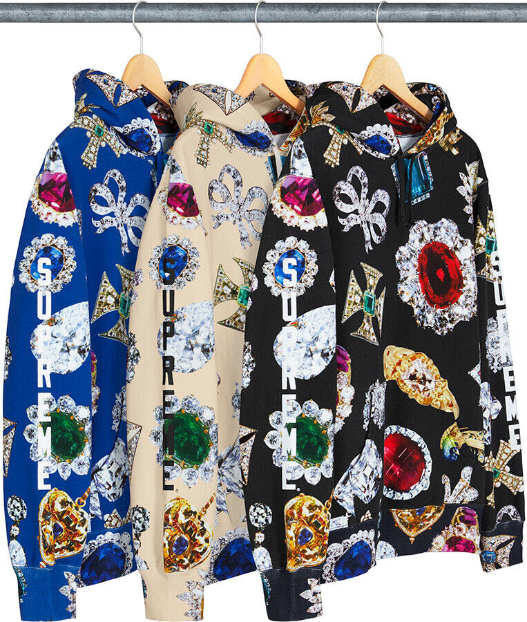 Supreme Jewels Hooded Sweatshirt FW18 (FW18SW48) Men's Size