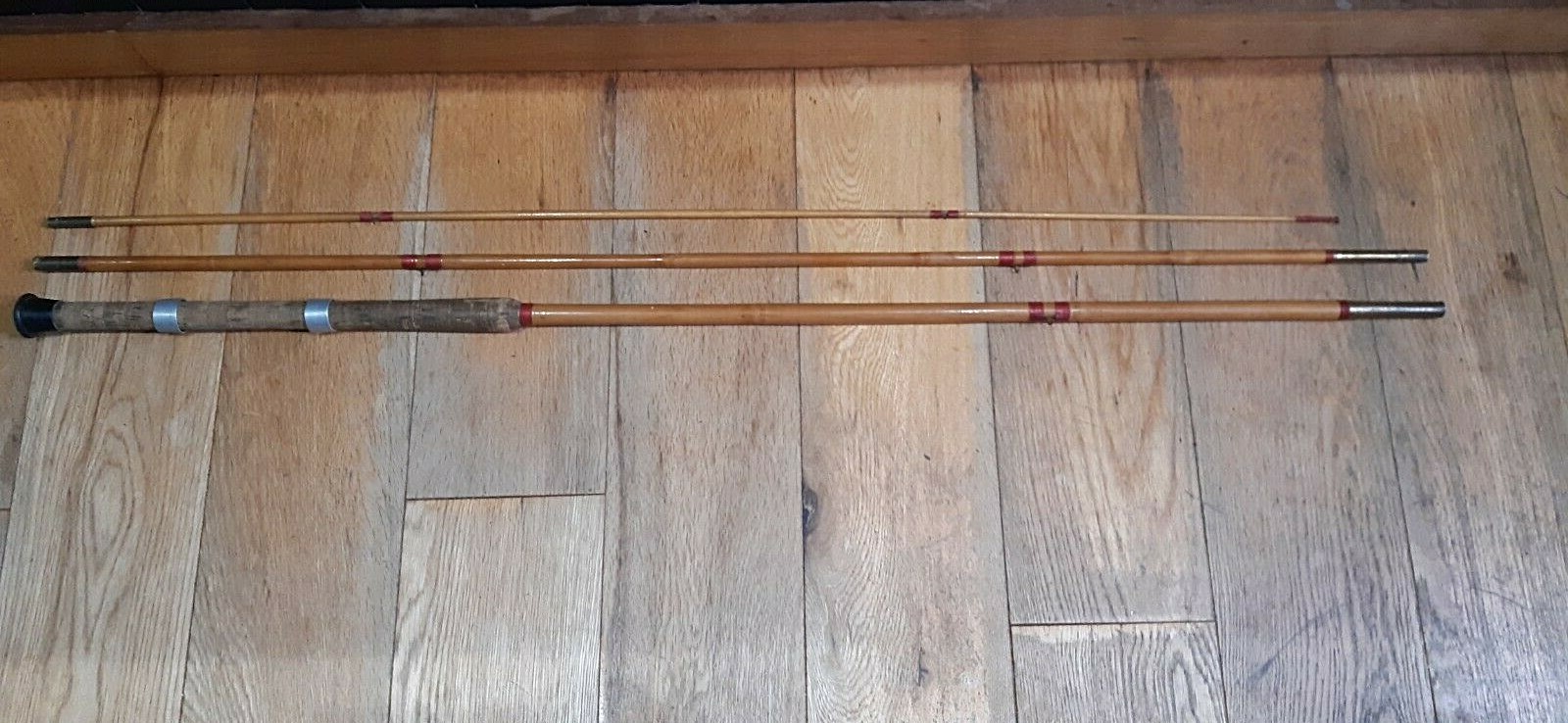 A Vintage Cane 3 Piece 10Ft 5Inch Fishing Rod. eBay