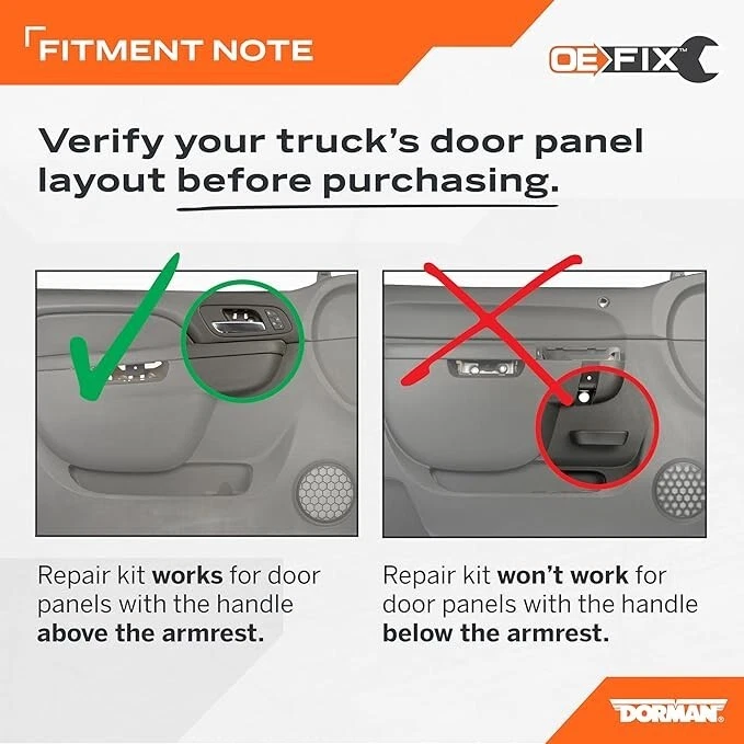Dorman 80994 Front Driver Side Door Armrest Repair 10-14 Tahoe Silverado Black - Image 2 of 4
