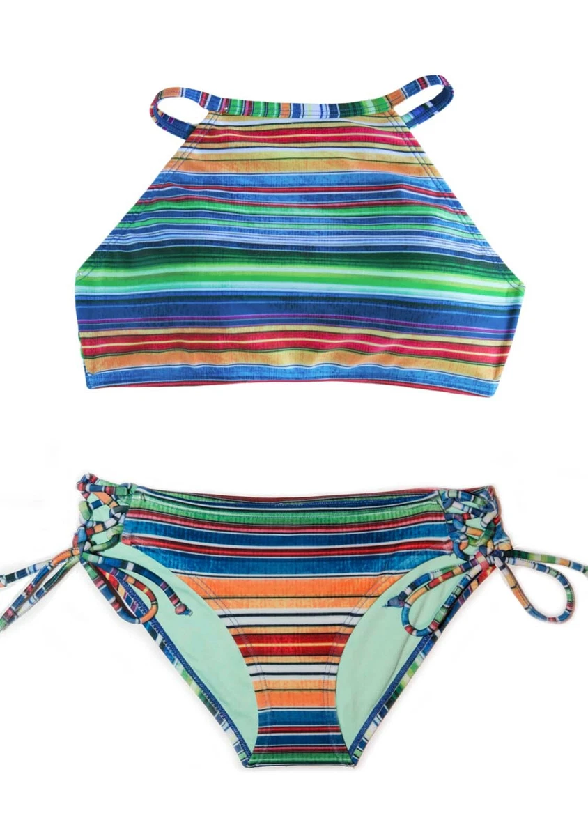 2 PIECE PADDED STRIPED Bikini SWIMSUIT Tween,Teen,Juniors by Chance Loves  Swim