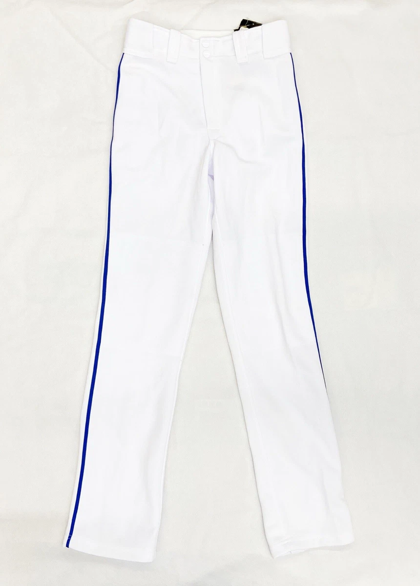 Easton Mako 2 Baseballhose verstellbar Länge Jungen M L XL weiß Royal Paspel