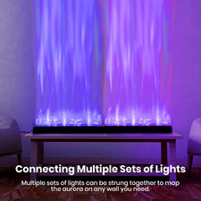 Smart RGBW LED Light Water Wave Wall Lamp Projector Background Floor Night Light