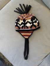 Chunki Chilli Wool Winter Hat. 100 Merino Wool With Ear Flaps