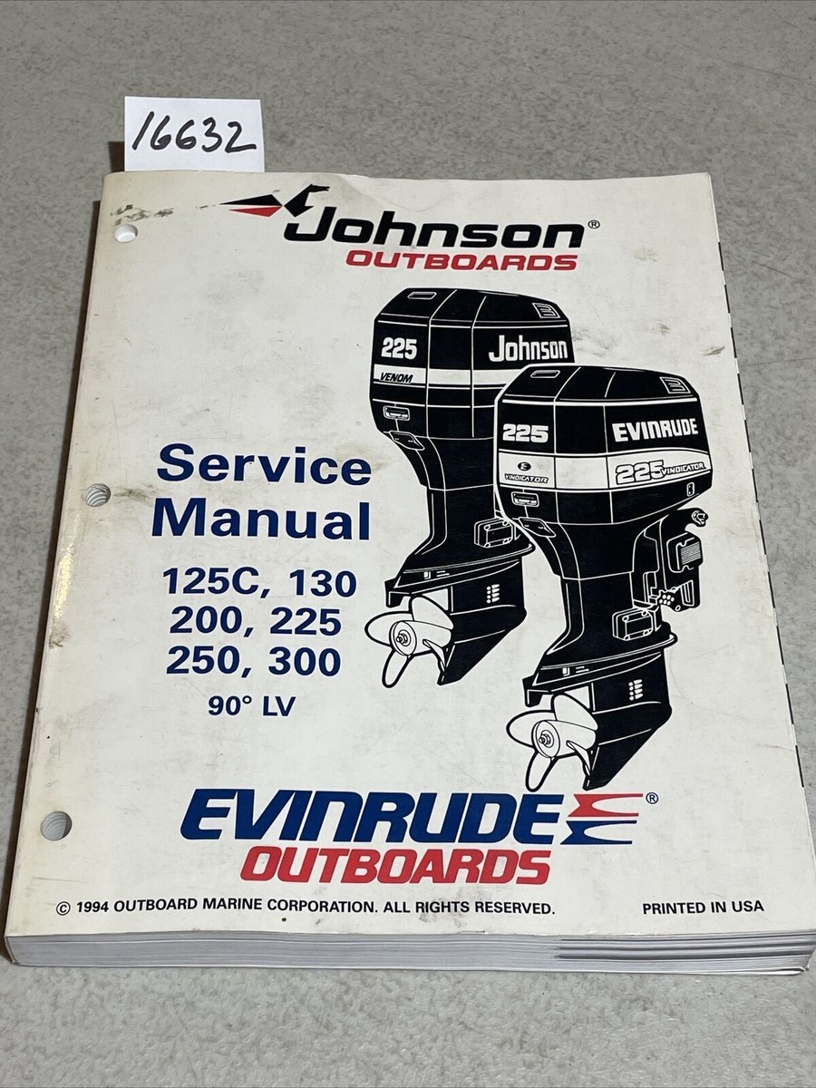 1995 Johnson Evinrude 125C 130 200 225 250 300 HP 90° LV Model