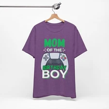 Mom of The Birthday Boy Video Game Controller Graphic T-Shirt