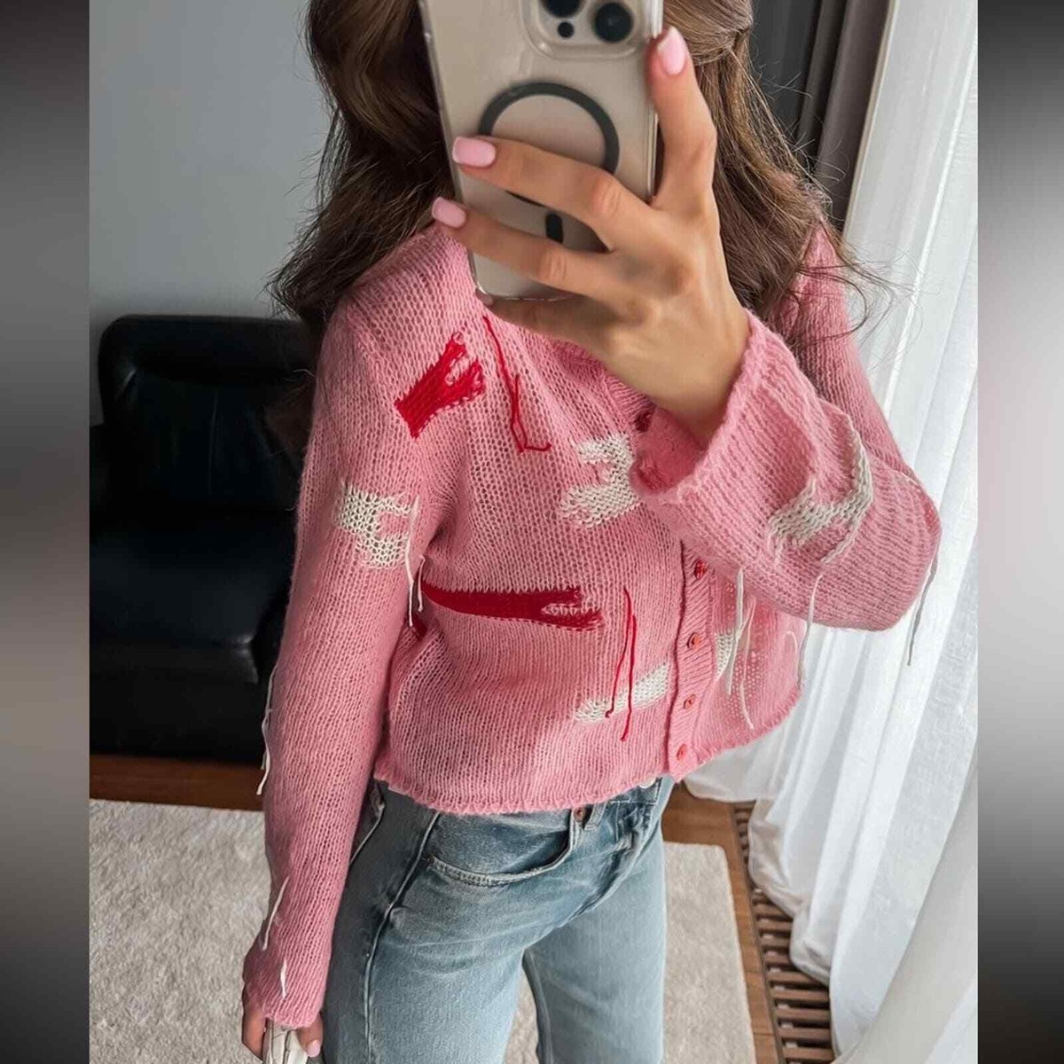 ZARA NEW WOMAN SS23 PINK JACQUARD KNIT CARDIGAN 1957/104 | eBay ZARA NEW WOMAN SS23 PINK JACQUARD KNIT CARDIGAN 1957/104 | eBay