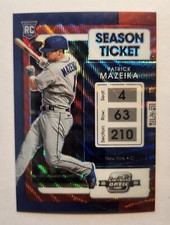 2022 Chronicles - Contenders Optic Ruby Wave Prizm #18 Patrick Mazeika /199 (RC)